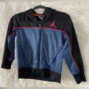 Nike Air Jordan Boys Therma-FIT Full Zip Hoodie. Size Small (8-10 years).